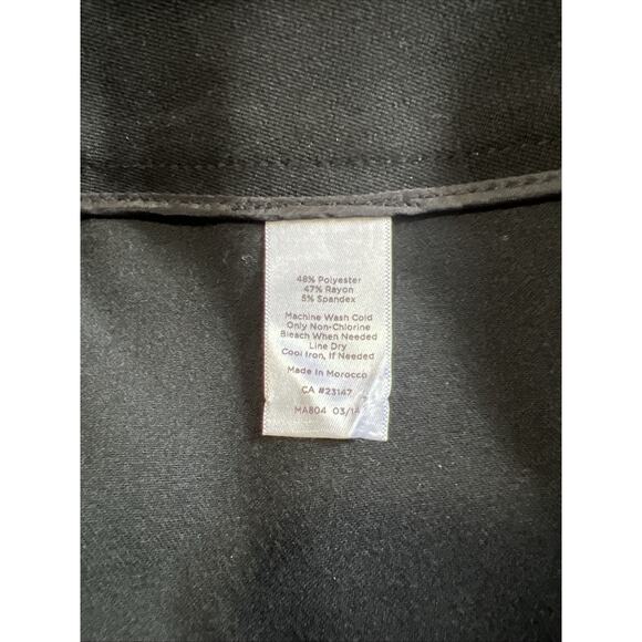 Talbots Pants Womens 12 Black Wide Leg Heritage Trousers Front Zip Career Office - Picture 5 of 9